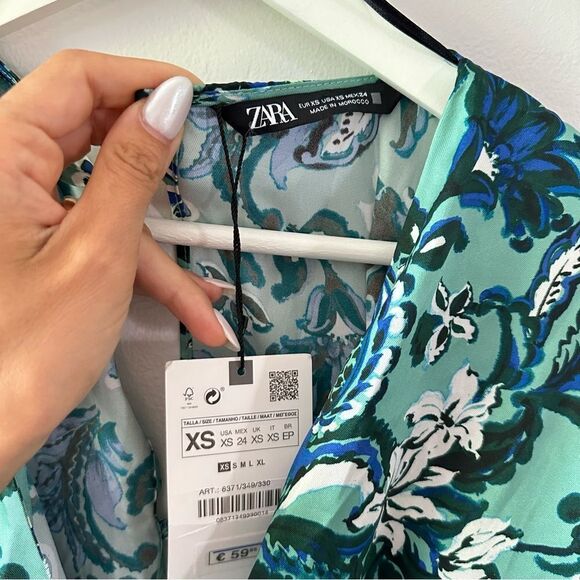 Zara Floral Printed Jumpsuit with Tie - Picture 6 of 8